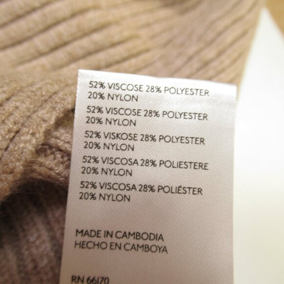 Anthropologie The Kendall Mock-Neck Sweater Neutral Brown XL - Picture 10 of 13